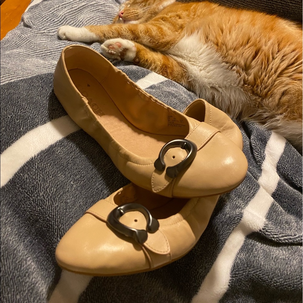 Coach Ballet Flats Size 8-Taupe